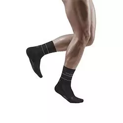 Čarape Reflective Tall Compression MID black