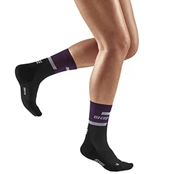 Čarape Compression Run MID violet/black ženske