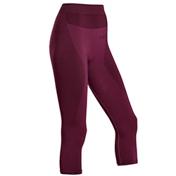 Pantaloni 3/4 3/4 Ski Merino purple femei