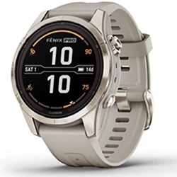 Test GPS watch Fenix 7S Pro Sapphire Solar soft gold/light sand
