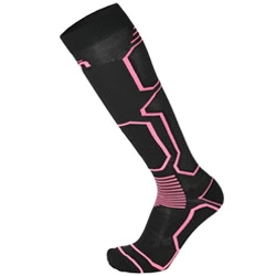 Ski socks Medium Weight Warm Control black/fuchsia women's