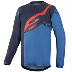 Jersey Youth Racer LS JR navy blue red kids
