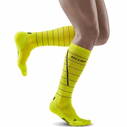 Kompresijske čarape Reflective Tall Compression socks neon yellow/silver