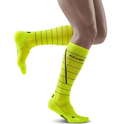 Compression Reflective Tall Compression socks neon yellow/silver