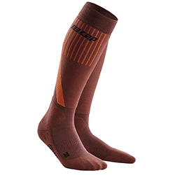 Smučarske kompresijske nogavice Ski Thermo dark/orange ženske