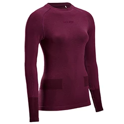 Long sleeve shirt Ski Merino purple women's