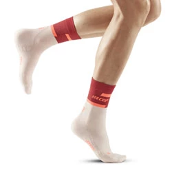 Socks Compression Run MID petrol/dark red women's