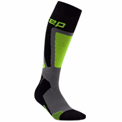 Smučarske kompresijske nogavice Ski Thermo black lime