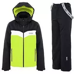 Ski set jacket+pants MB 3186 + 3218 2022 lime/black kid's
