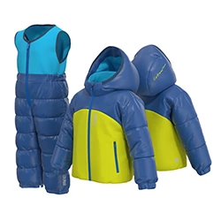 Completo sci giacca + pantaloni Saporo MB 3121C blue bambini