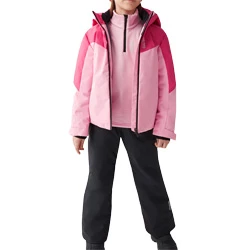 Skijaški komplet jakna+hlače MB 3139 + 3219 2024 pink/black dječji