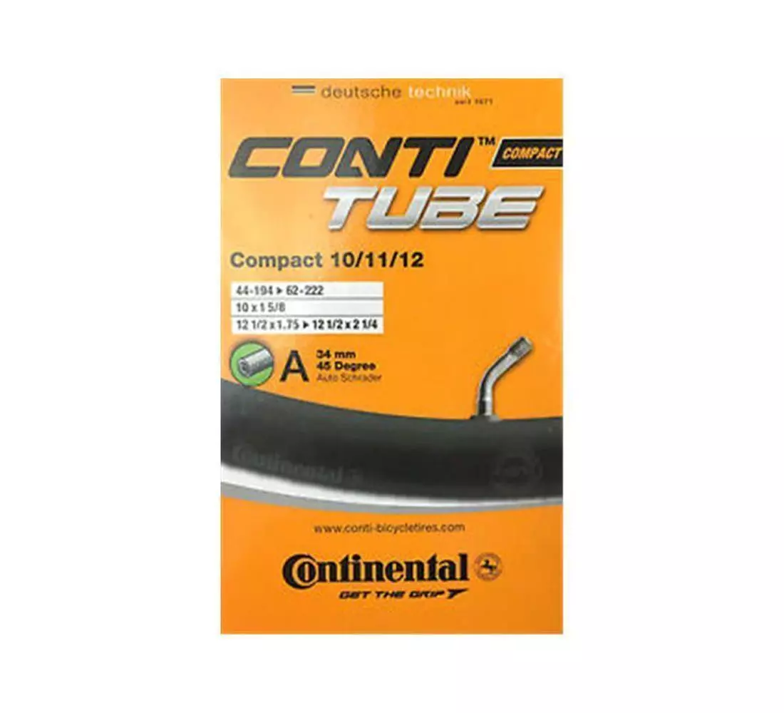 Continental MTB tube 10 - 11 - 12 45 degrees auto valve