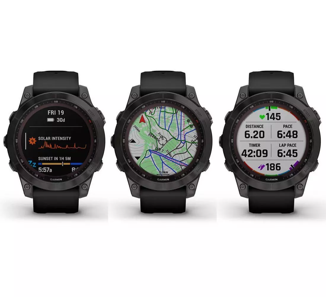 GPS watch Garmin Fenix 7 Sapphire Solar DLC