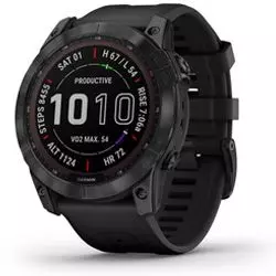 Test GPS watch Fenix 7X Sapphire Solar DLC black titanium