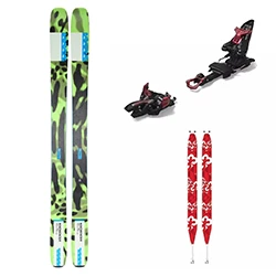 Test ski set Mindbender 108 Ti 186cm 2023 + skins G3 + bindings Marker Kingpin 13