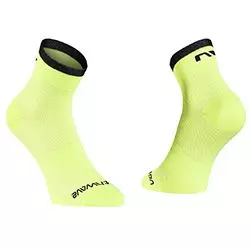 Northwave Husky Ceramic High Sock Green Fluorescent/Black M 