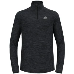 Pulover Essential Thermal 1/2-zip dark grey melange