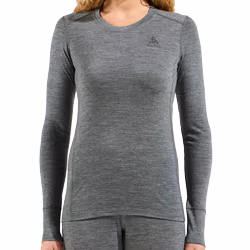 Maglia Merino 200 Base Layer steel grey melange donna