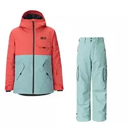 Ski set jacket Jananas and pants  Westy 2022 hot coral/cloud blue kid's