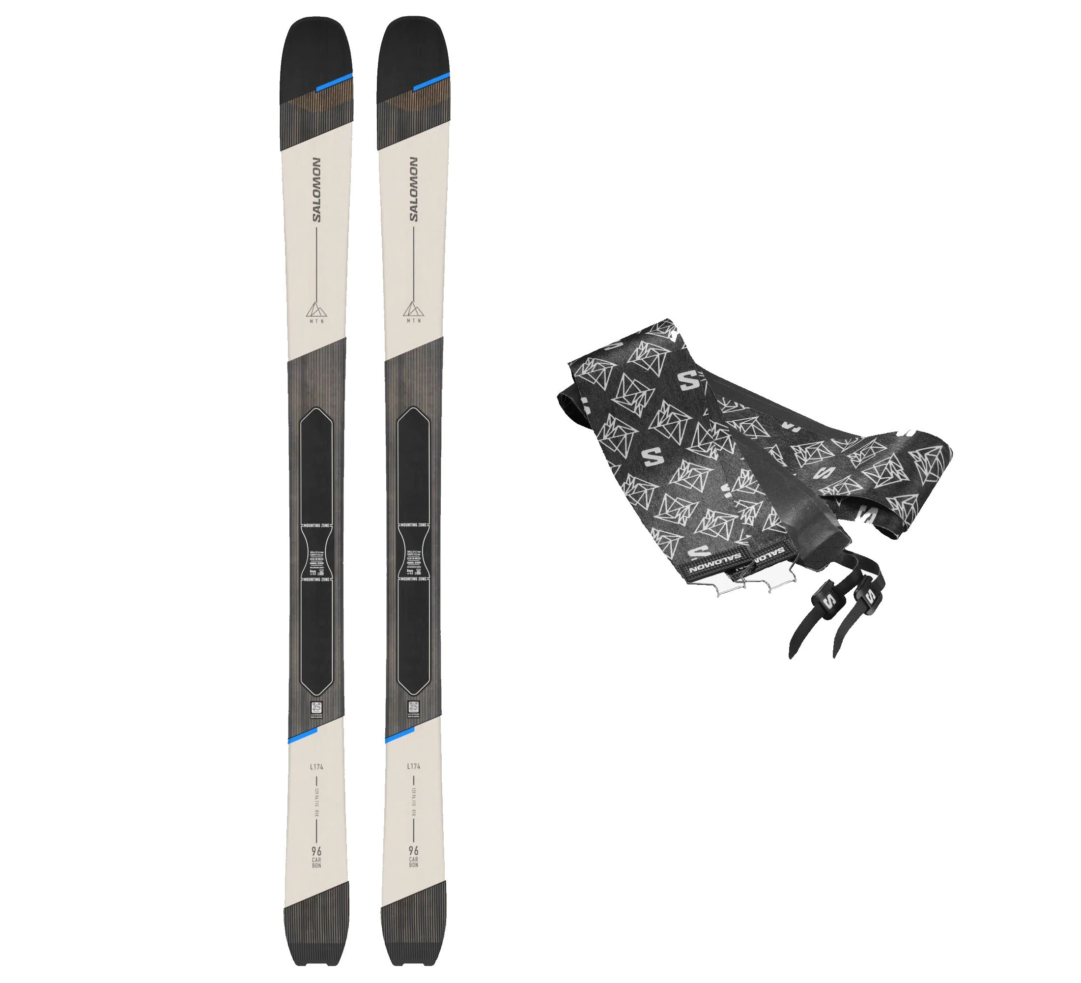 Skije Salomon MTN Carbon 96 + kože