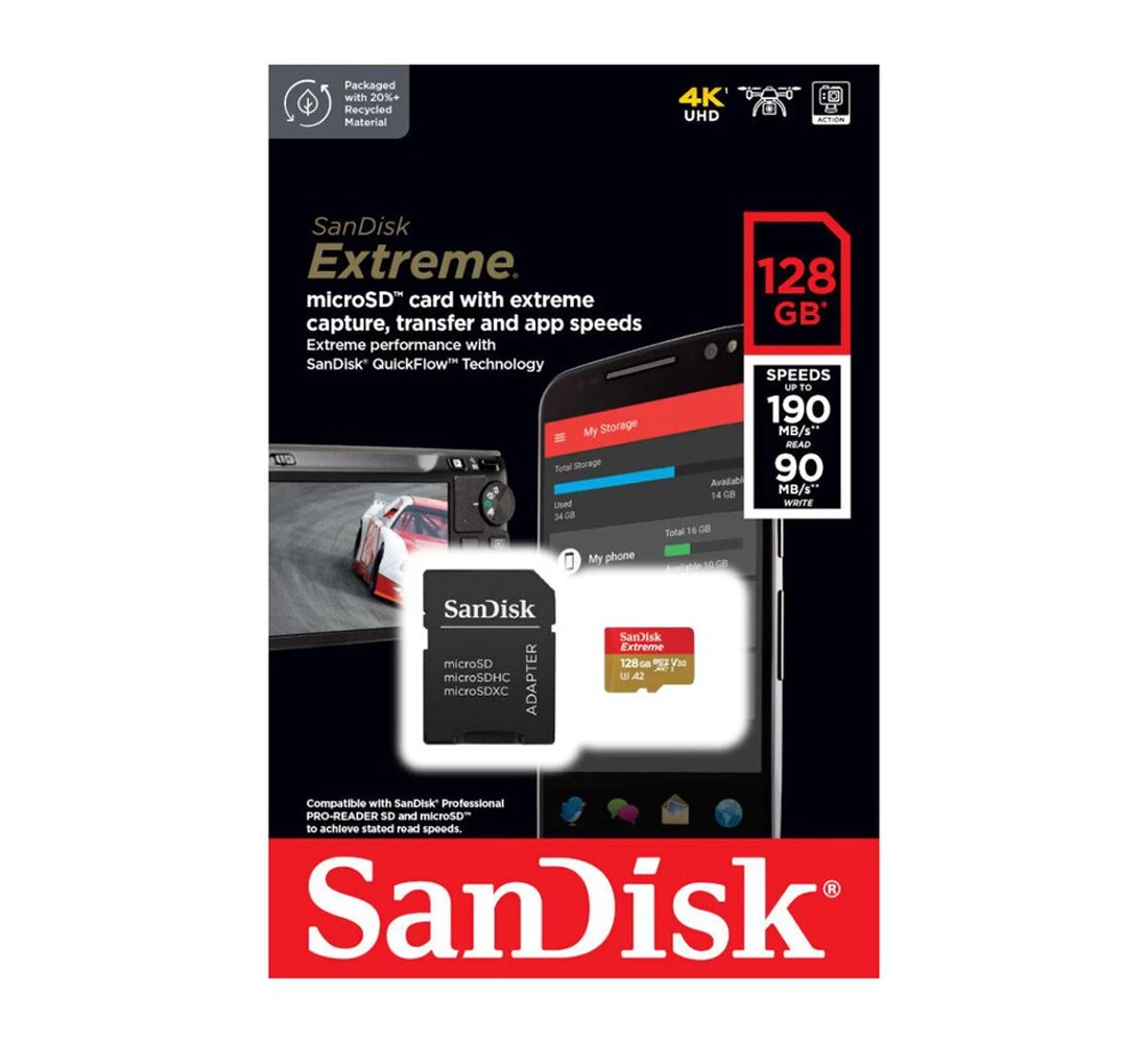 Memóriakártya Sandisk Extreme microSD 128GB