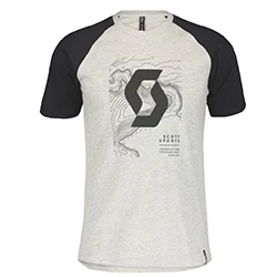 T-Shirt Icon Raglan SS light grey mélange/black