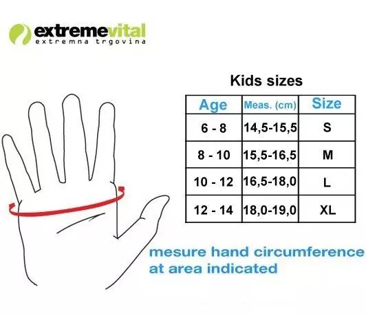 Reusch Junior Size Chart