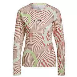 Tee TX Trail LS almost lime/acid red woman's