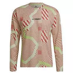 Tee TX Trail LS almost lime/acid red