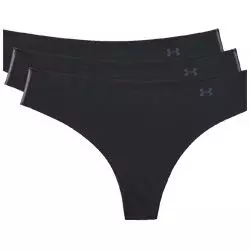 Underpants Pure Stretch Thong 3pack black women's