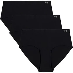 Underpants Pure Stretch Hipster No Show 3pack black steel women's