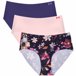 Spodnje hlače Pure Stretch Hipster No Show 3pack black pink mystical ženske