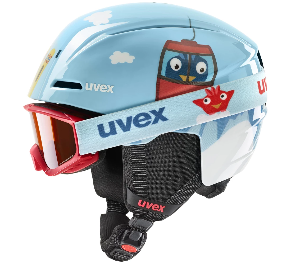 Casca & Ochelari Set Uvex Viti + Uvex Speedy Pro copii