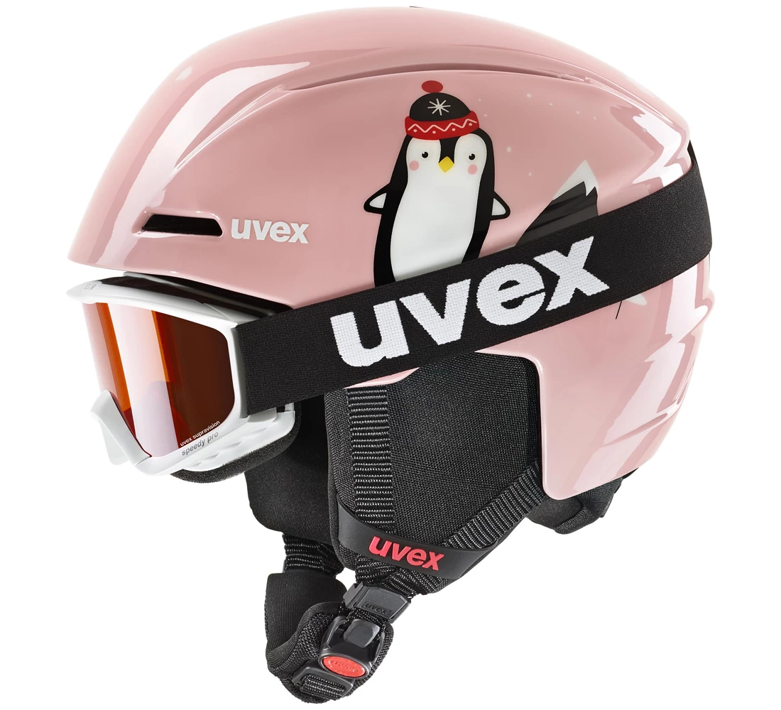 Kid\'s ski Helmet & Goggles set Uvex Viti + Uvex Speedy Pro