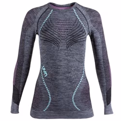 Shirt Ambityon UW black melange/pink/aqua women's