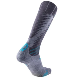 Ski socks Comfort Fit grey/turquoise women's
